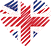 Logo of British-Dating-Sites UK, Heart Shaped Image of UK flag.